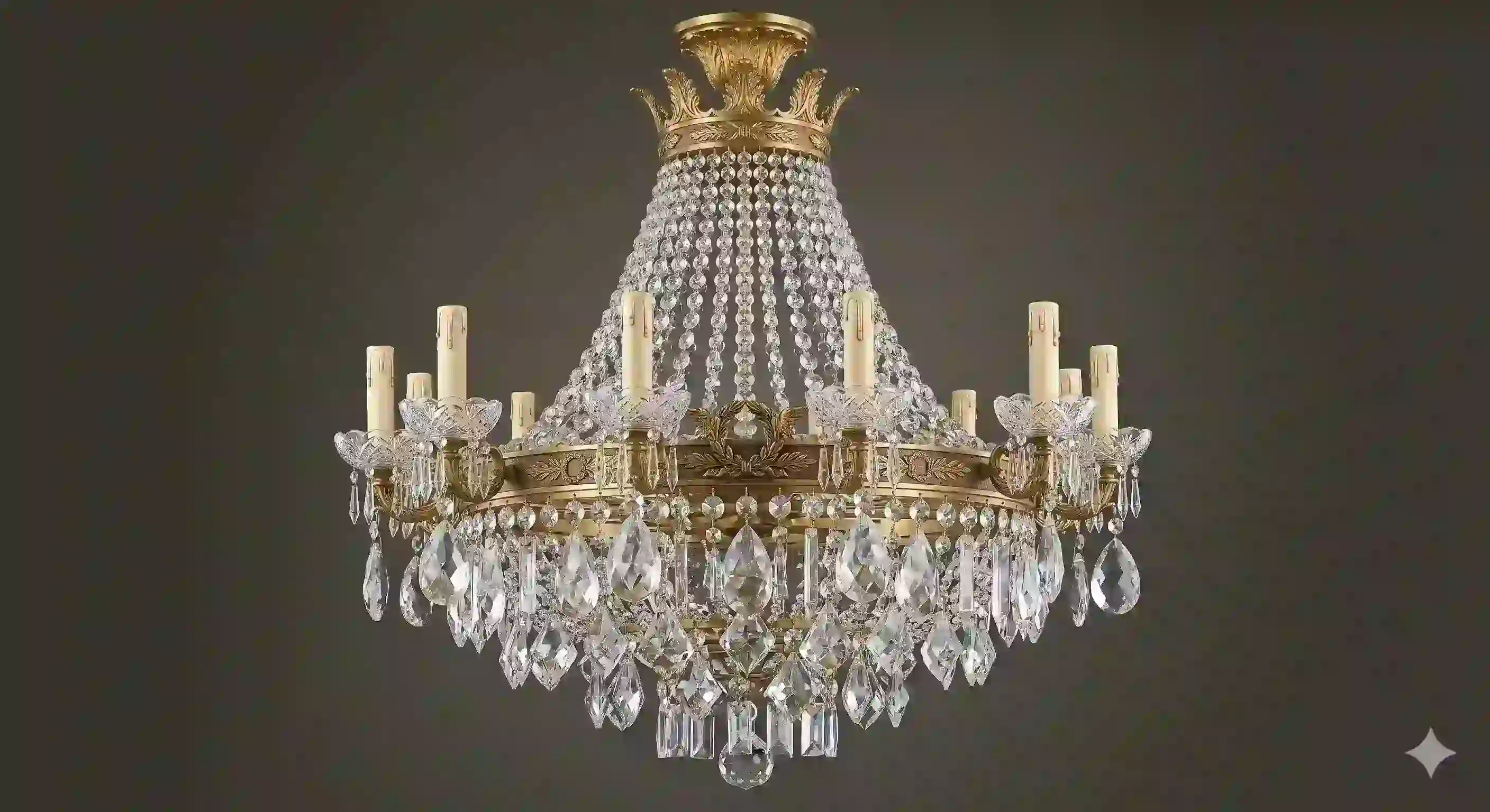 Алтын жалатылған қабырға брасы